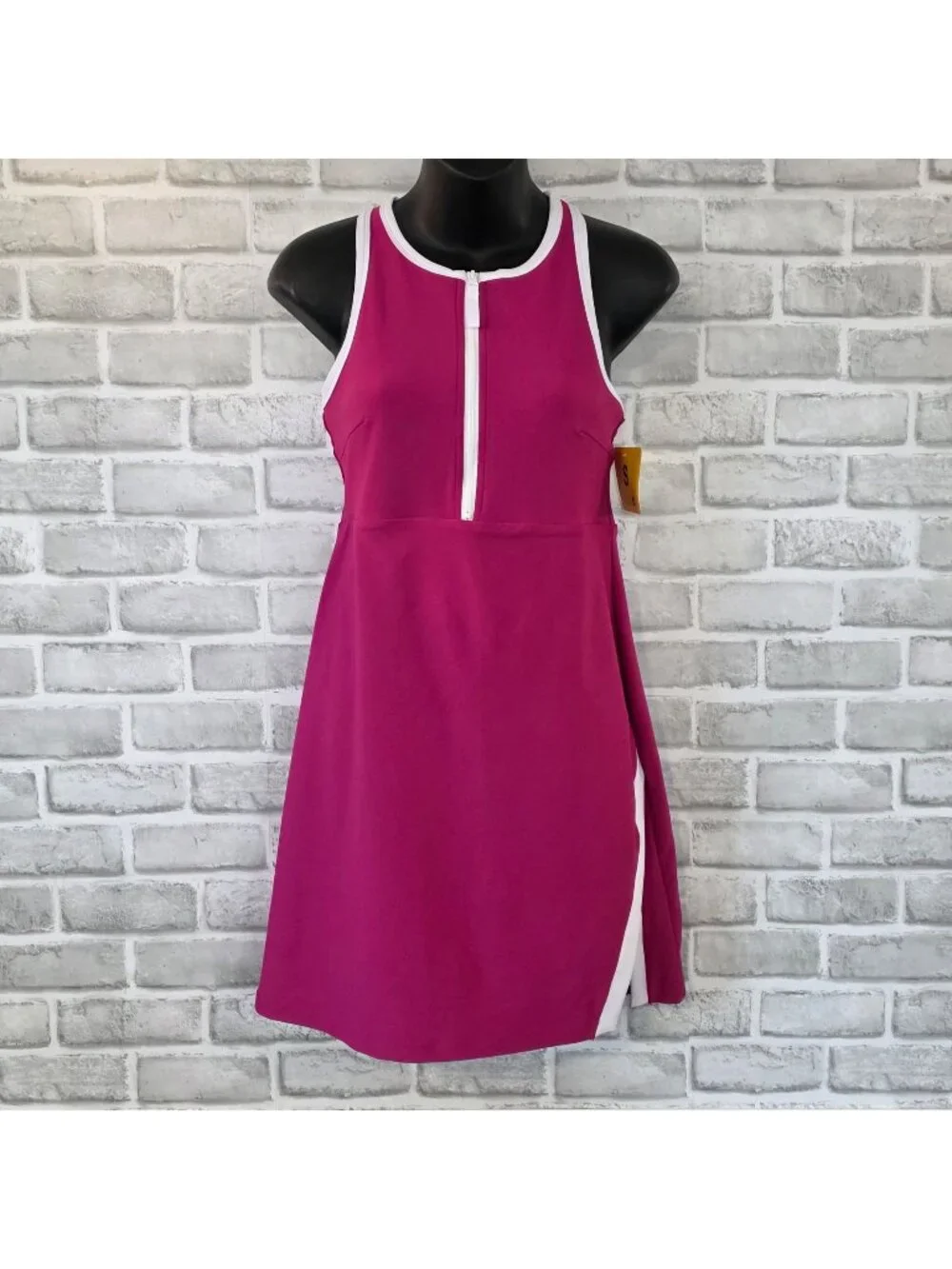 NWT SAGE Collective Pink Athletic Dress Romper Skort S Gorpcore Tennis Sporty - Picture 1 of 8
